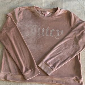 Juicy Couture Blush Velvet Long Sleeve Sleepwear/Sweatshirt